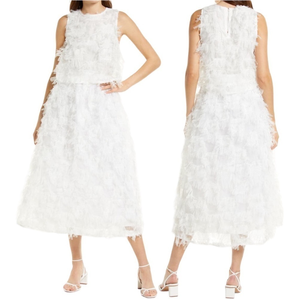 NWT AmyLynn Sleeveless A-Line Dress White Large